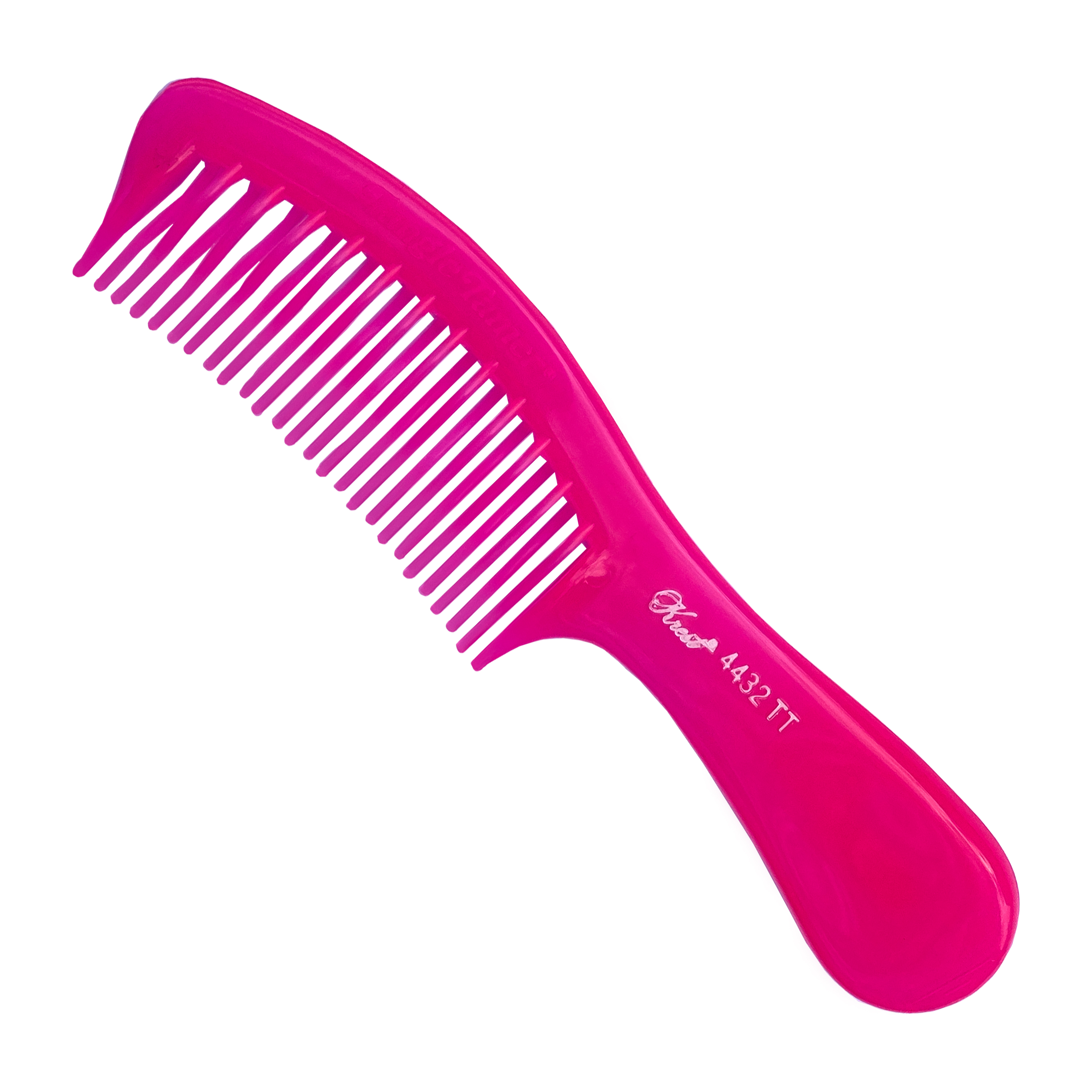 Curved tooth detangling comb